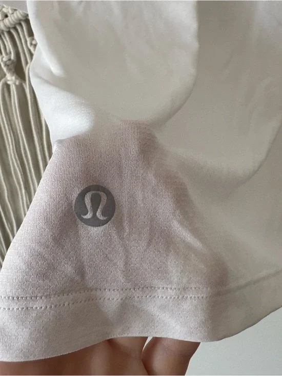lululemon athletica White Sheer Short Sleeve Crew Tee - Picture 3 of 3